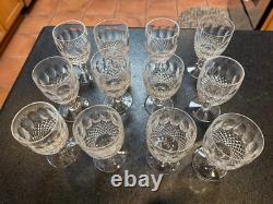 Waterford Cut Crystal Glasses Set of 12 Ireland Claret Wine Colleen Short Stem