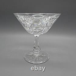 Waterford Cut Crystal KENMARE Saucer Champagne Glasses SET OF SIX