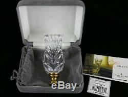 Waterford Cut Crystal Langley Lamp Finial with Original Box / Pouch / Bar Code