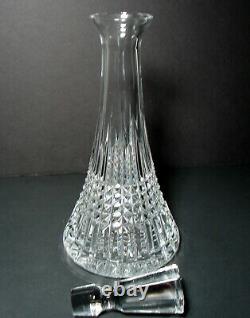 Waterford Cut Crystal Lismore Diamond Tall Decanter with Stopper signed