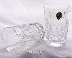 Waterford Cut Crystal Lismore Tumbler Glass Pair 10 oz NOS Ireland Boxed