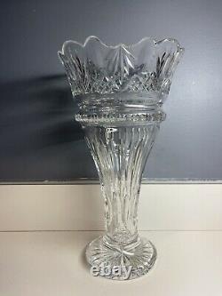 Waterford Cut Crystal Princess Vase, 12 1/2 Tall, 7 W, Weight is 6 Lbs Retired