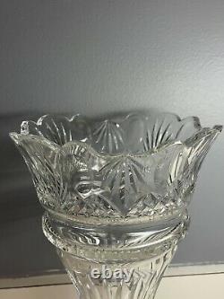 Waterford Cut Crystal Princess Vase, 12 1/2 Tall, 7 W, Weight is 6 Lbs Retired
