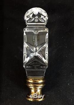 Waterford Cut Crystal Square Lamp Finial with Original Box / Pouch / Bar Code