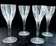 Waterford Cut Crystal Wine Glasses Set of 4 Elegant Tall Stemware 6.75