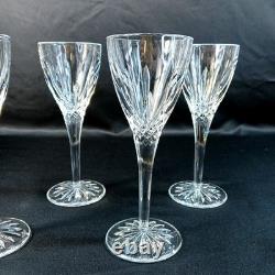 Waterford Cut Crystal Wine Glasses Set of 4 Elegant Tall Stemware 6.75