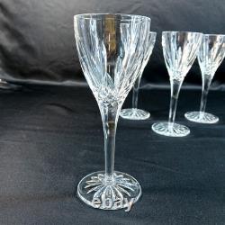Waterford Cut Crystal Wine Glasses Set of 4 Elegant Tall Stemware 6.75