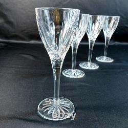 Waterford Cut Crystal Wine Glasses Set of 4 Elegant Tall Stemware 6.75