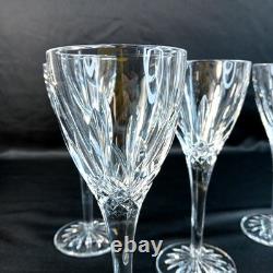 Waterford Cut Crystal Wine Glasses Set of 4 Elegant Tall Stemware 6.75