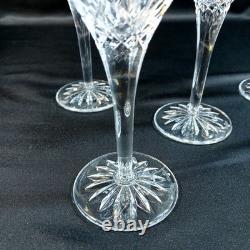 Waterford Cut Crystal Wine Glasses Set of 4 Elegant Tall Stemware 6.75