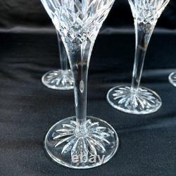 Waterford Cut Crystal Wine Glasses Set of 4 Elegant Tall Stemware 6.75