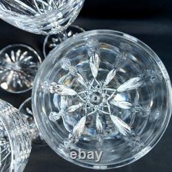 Waterford Cut Crystal Wine Glasses Set of 4 Elegant Tall Stemware 6.75