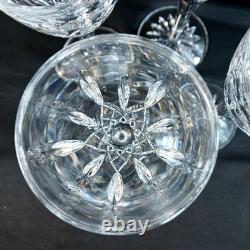 Waterford Cut Crystal Wine Glasses Set of 4 Elegant Tall Stemware 6.75