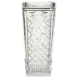 Waterford Four Seasons 12 Handmade Diamond, Wedge & Upright Cut Crystal Vase