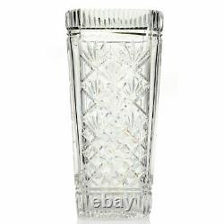 Waterford Four Seasons 12 Handmade Diamond, Wedge & Upright Cut Crystal Vase