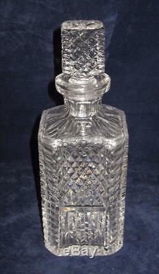 Waterford Giftware, Vertical Lines, Diamond Cut, Crystal Square Decanter