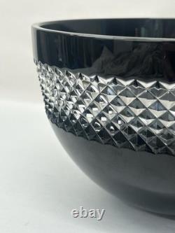 Waterford John Rocha Cut Glass Black Bowl Cased Crystal 8