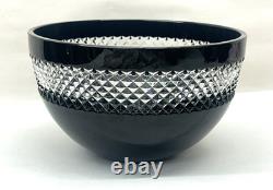 Waterford John Rocha Cut Glass Black Bowl Cased Crystal 8