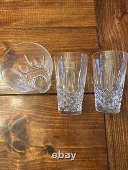 Waterford Kenmare Cut Crystal 10 Oz Flat Tumbler Juice Glass Ireland Set of 3
