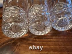 Waterford Kenmare Cut Crystal 10 Oz Flat Tumbler Juice Glass Ireland Set of 3