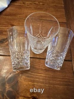 Waterford Kenmare Cut Crystal 10 Oz Flat Tumbler Juice Glass Ireland Set of 3