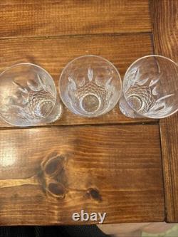 Waterford Kenmare Cut Crystal 10 Oz Flat Tumbler Juice Glass Ireland Set of 3