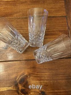 Waterford Kenmare Cut Crystal 10 Oz Flat Tumbler Juice Glass Ireland Set of 3