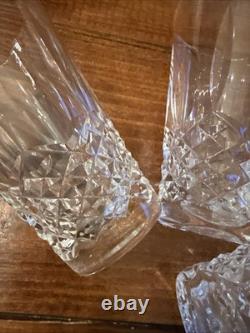 Waterford Kenmare Cut Crystal 10 Oz Flat Tumbler Juice Glass Ireland Set of 3