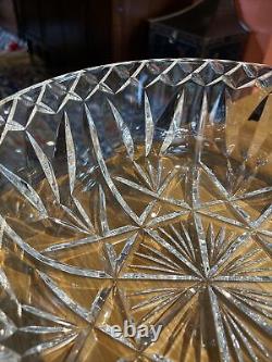 Waterford Large Cut Crystal Round Bowl, 10 Diameter, 3 7/8 High, Over 6 Lbs