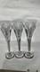 Waterford Large cut Crystal champagne flutes, glasses set of 2, 9