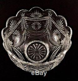 Waterford Limited Edition Scalloped Cut Crystal Punch Bowl #923 of 2,500 made