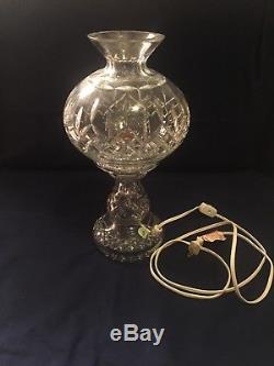 Waterford Lismore Crystal Glass, Waterford Crystal Hurricane Lamp Lismore