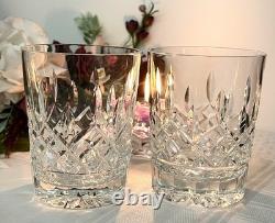 Waterford Lismore Double Old Fashioned Glass Cut Crystal Vintage Barware 2