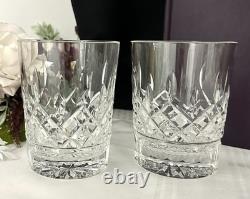 Waterford Lismore Double Old Fashioned Glass Cut Crystal Vintage Barware 2