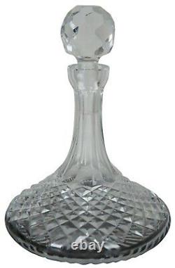 Waterford Lismore Irish Cut Crystal Ships Decanter Bottle Barware Liquor Spirits