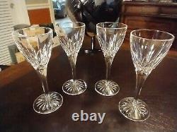 Waterford Lismore Set Of 4 Cut Crystal Cordial Glasses 6.5in Heavy and EX Cond