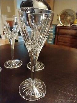Waterford Lismore Set Of 4 Cut Crystal Cordial Glasses 6.5in Heavy and EX Cond