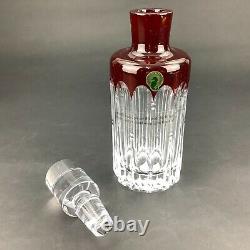 Waterford Mixology Talon Red Decanter Cut to Clear Crystal 10 1/2 Inches Tall