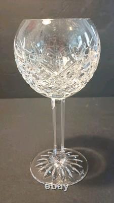 Waterford Pallas Crystal Glass PAIR Wine Goblet Cut Glass 7.25 FREE SHIPPING