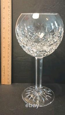 Waterford Pallas Crystal Glass PAIR Wine Goblet Cut Glass 7.25 FREE SHIPPING