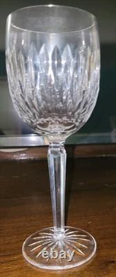 Waterford Rosemare Crystal Cut Glass Goblet Set of 6 Clear Glossy Round Printed