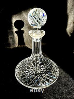 Waterford Style Cut Glass Crystal Decanter with Stopper 10 tall