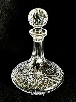 Waterford Style Cut Glass Crystal Decanter with Stopper 10 tall