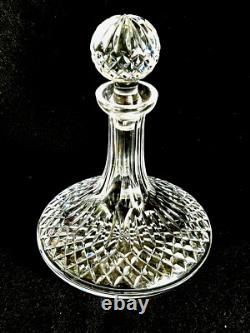 Waterford Style Cut Glass Crystal Decanter with Stopper 10 tall