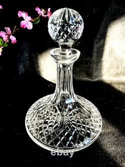 Waterford Style Cut Glass Crystal Decanter with Stopper 10 tall