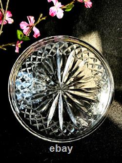 Waterford Style Cut Glass Crystal Decanter with Stopper 10 tall