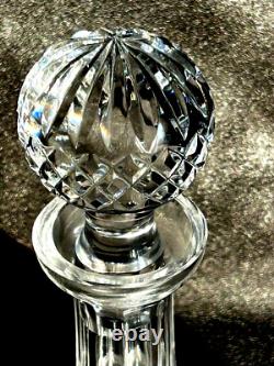 Waterford Style Cut Glass Crystal Decanter with Stopper 10 tall