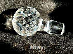 Waterford Style Cut Glass Crystal Decanter with Stopper 10 tall
