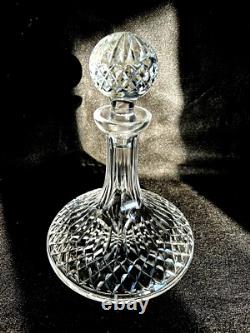 Waterford Style Cut Glass Crystal Decanter with Stopper 10 tall