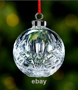 Waterford TIDMORE BALL Cut-Crystal Glass Christmas Ornament Slovenia 1057111 NIB